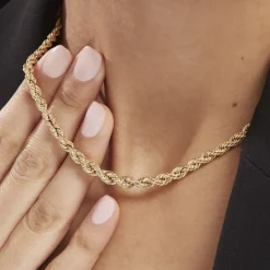 Collier Jerry Maille Corde Or Jaune