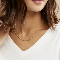 Collier Jerry Maille Corde Or Jaune