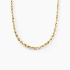 Collier Jerryenne Danilo Maille Corde Et Venitienne Or Bicolore