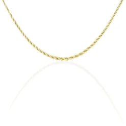 Collier Jerryenne Danilo Maille Corde Et Venitienne Or Bicolore