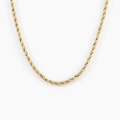 Collier Jerryenne Maille Corde Et Venitienne Or Bicolore