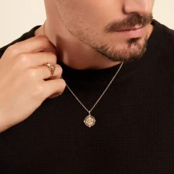 Collier Jet Plaqué Or Jaune