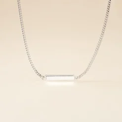 Collier Jordana Argent Blanc
