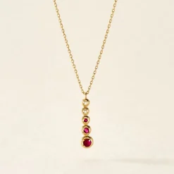 Collier Josephine Or Jaune Rubis