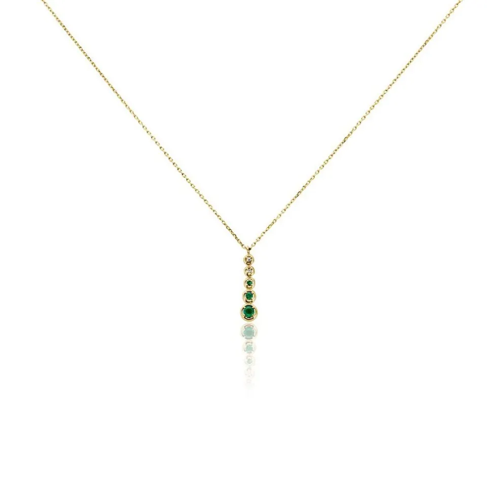Collier Josephine Or Jaune Emeraude