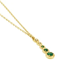 Collier Josephine Or Jaune Emeraude