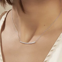 Collier Judith Argent Blanc Oxyde De Zirconium