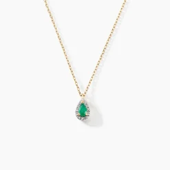 Collier Juliettina Or Jaune Emeraude Diamant