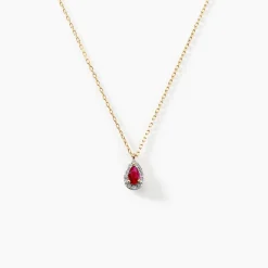 Collier Juliettina Or Jaune Rubis Diamant