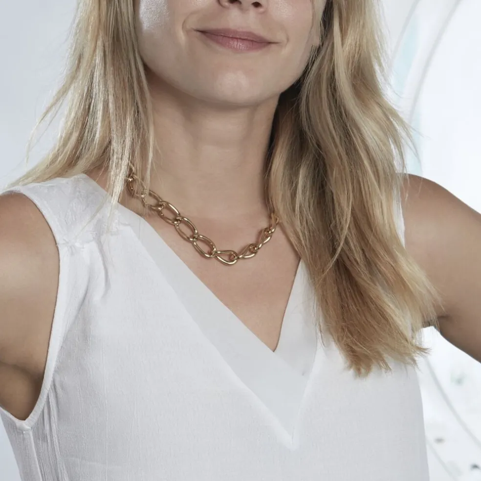 Collier Justinien Acier Doré