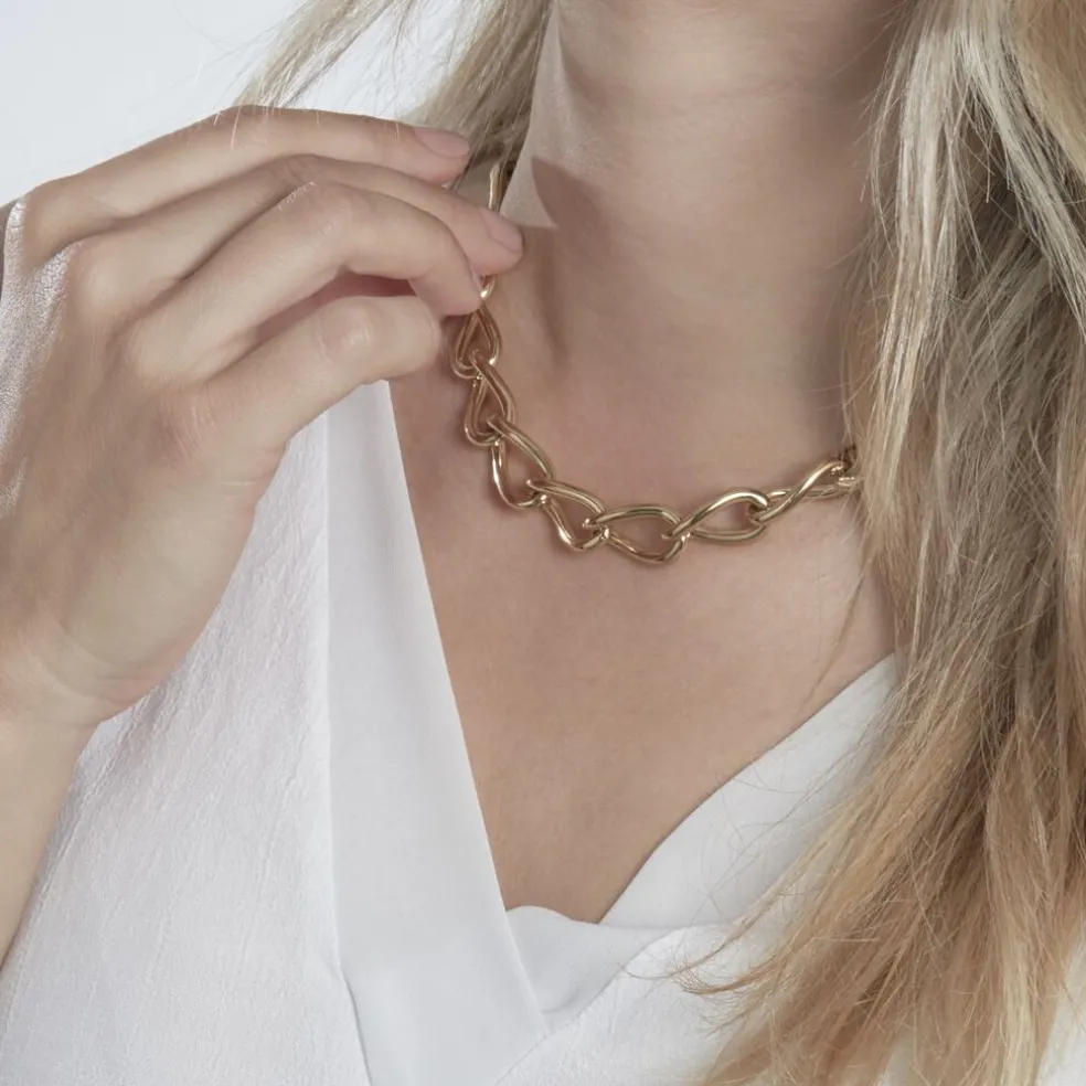 Collier Justinien Acier Doré