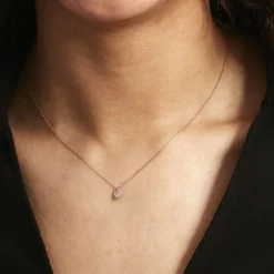 Collier Kadidjatou Or Rose Oxyde De Zirconium