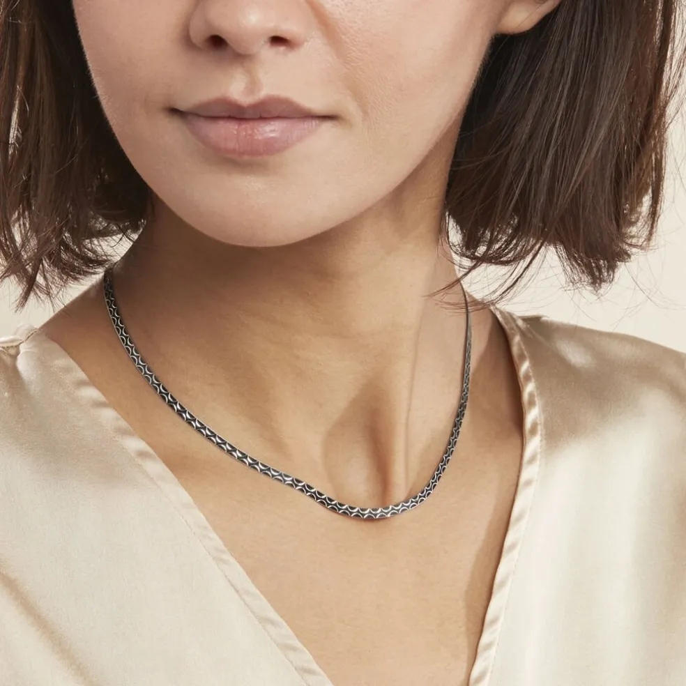 Collier Kalyane Argent Bicolore