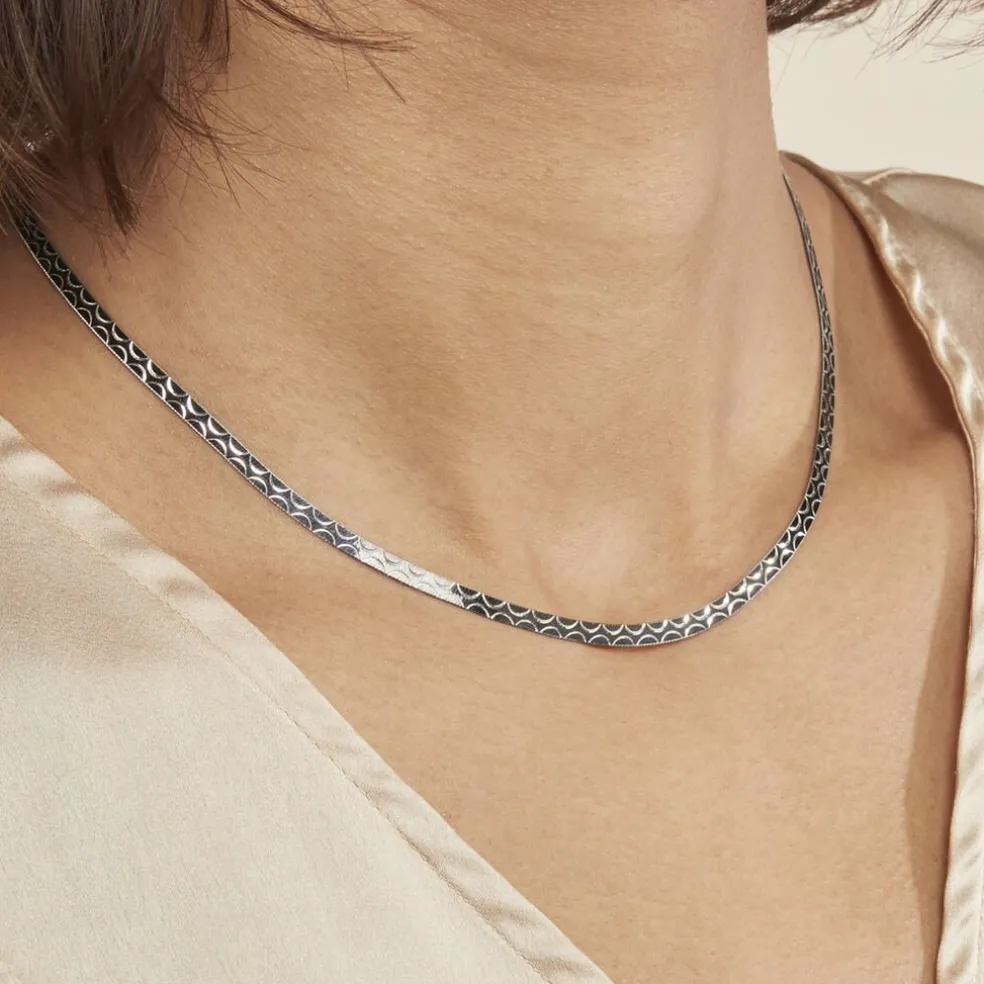 Collier Kalyane Argent Bicolore