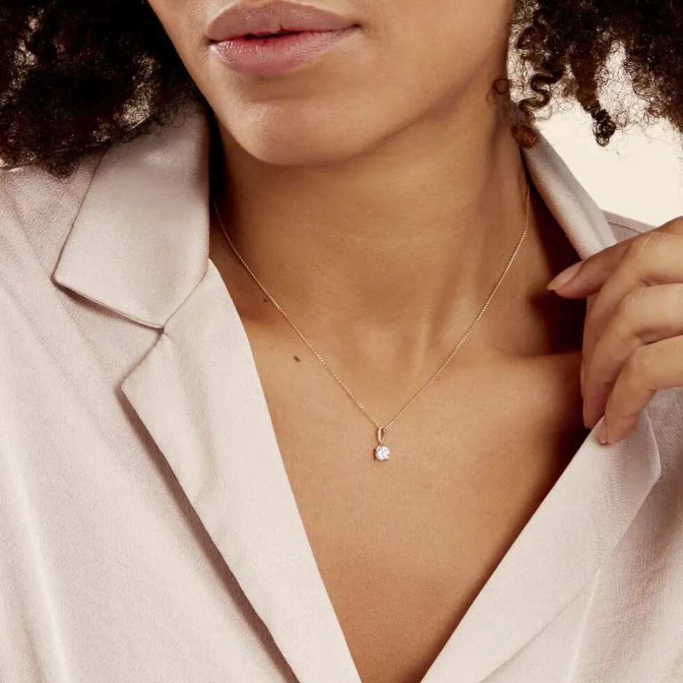 Collier Karlena Or Jaune Oxyde De Zirconium