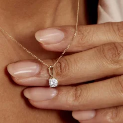 Collier Karlena Or Jaune Oxyde De Zirconium