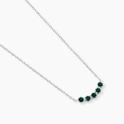 Collier Karrie Argent Blanc Oxyde De Zirconium