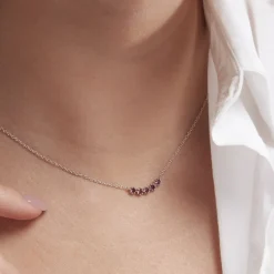 Collier Karrie Argent Blanc Oxyde De Zirconium