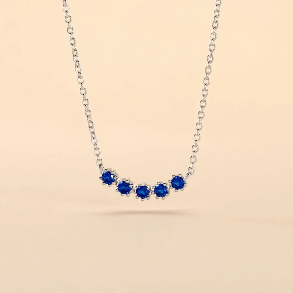 Collier Karrie Argent Blanc Oxyde De Zirconium