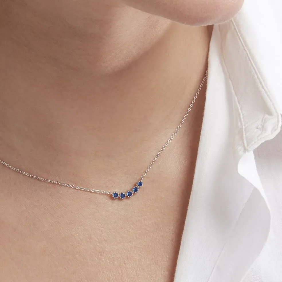 Collier Karrie Argent Blanc Oxyde De Zirconium