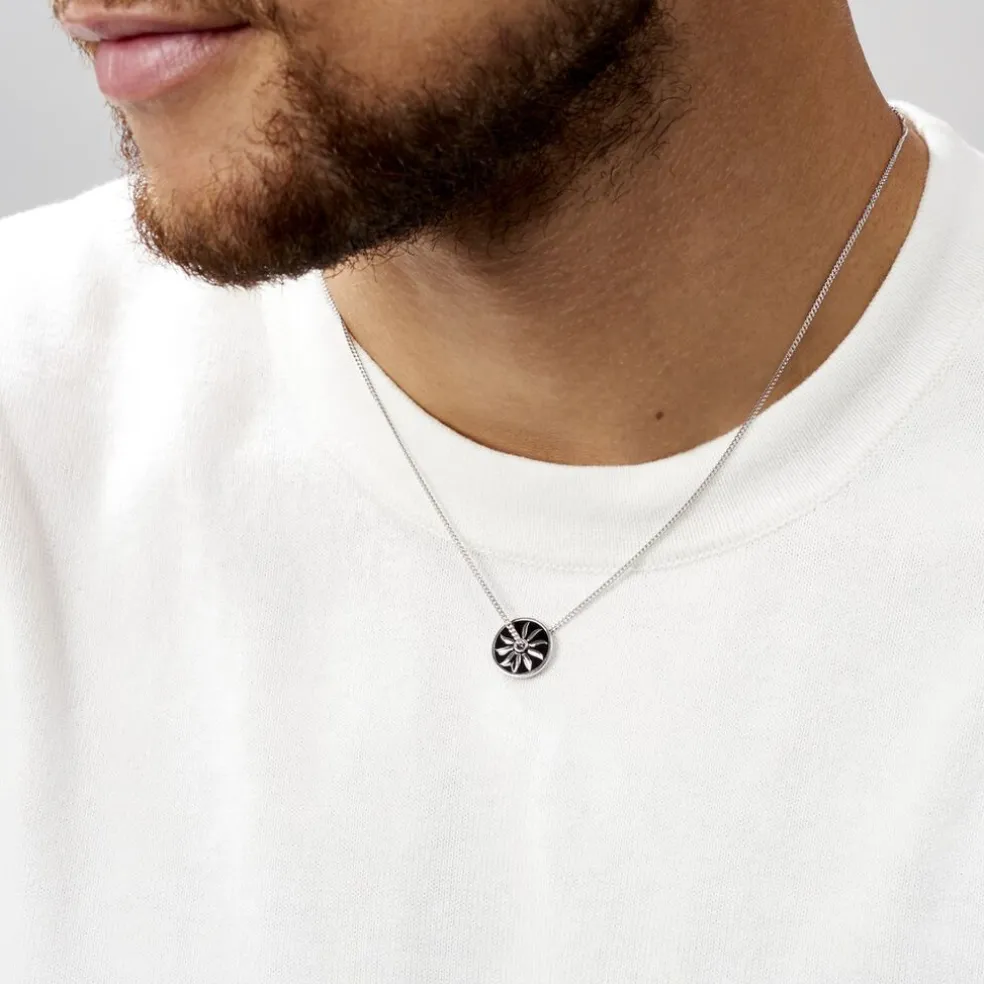 Collier Keenan Argent Blanc