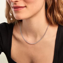 Collier Kelline Argent Blanc