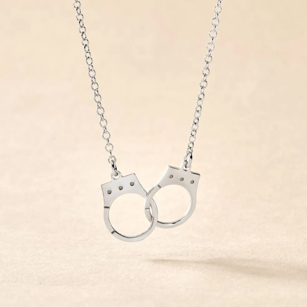 Collier Kim Argent Blanc