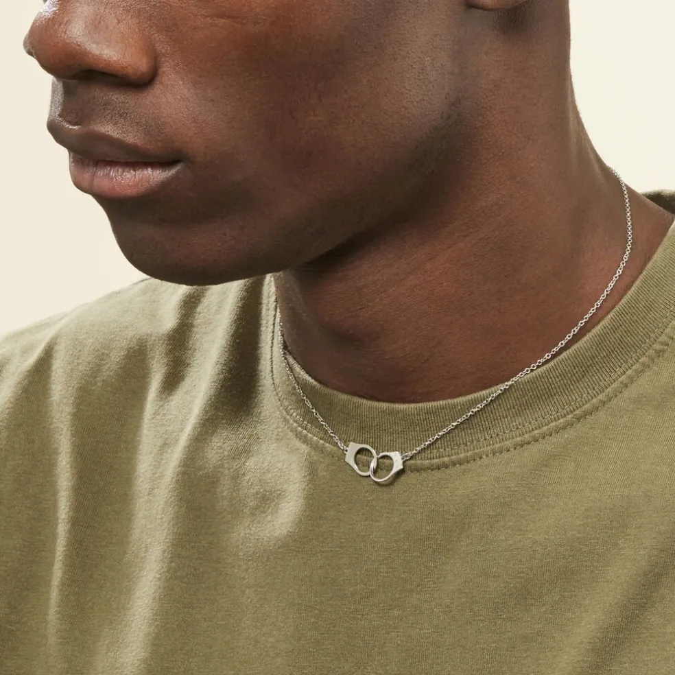 Collier Kim Argent Blanc