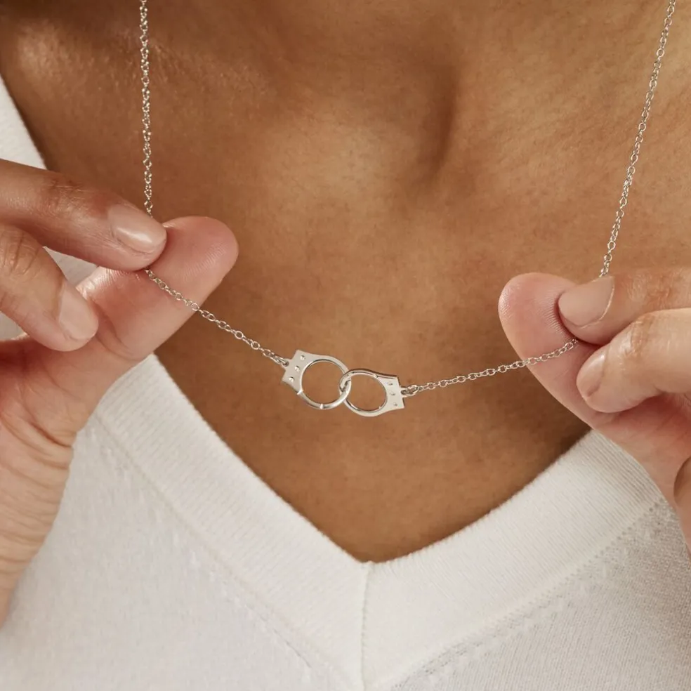 Collier Kim Argent Blanc