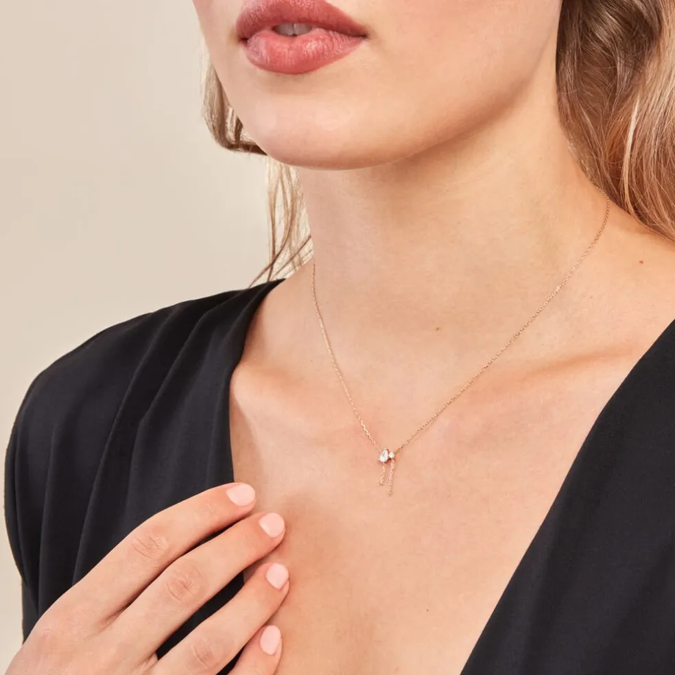 Collier Kirstin Or Jaune Diamant Synthétique