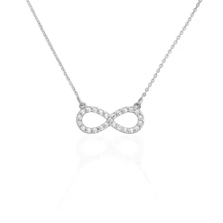 Collier Klothilda Or Blanc Oxyde De Zirconium