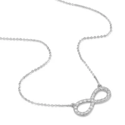 Collier Klothilda Or Blanc Oxyde De Zirconium