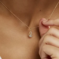 Collier Koline Or Jaune Oxyde De Zirconium