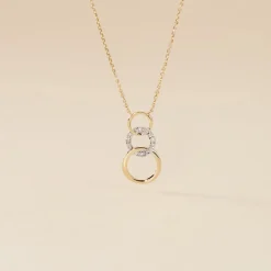 Collier Kristeen Or Bicolore Diamant Blanc