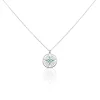 Collier Krysia Argent Blanc Email Turquoise