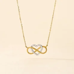 Collier Lacey Or Bicolore Oxyde De Zirconium