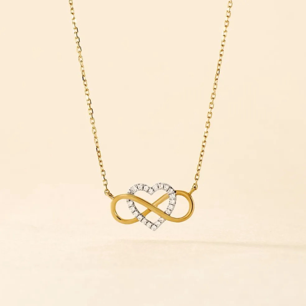 Collier Lacey Or Bicolore Oxyde De Zirconium