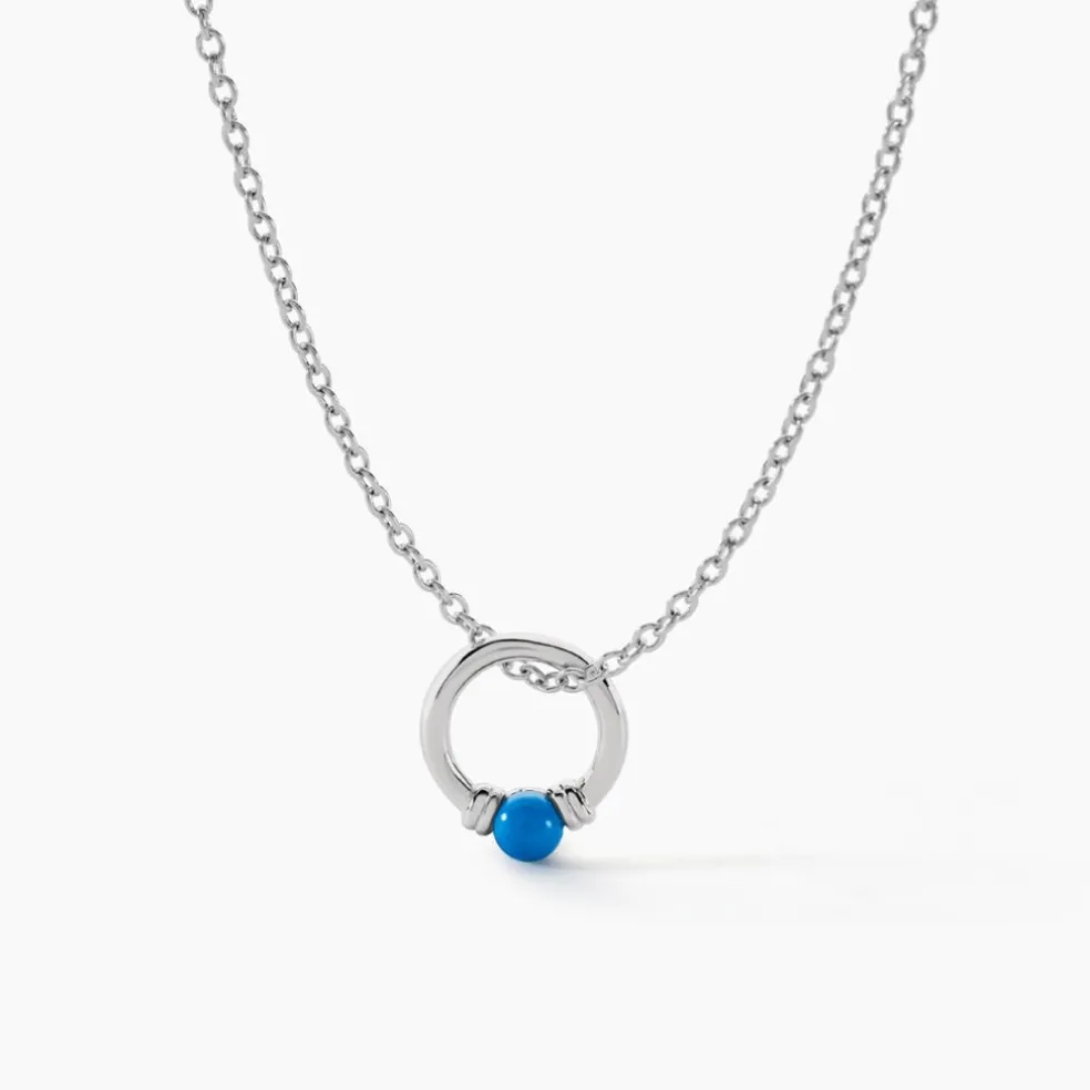 Collier Laelle Argent Blanc Turquoise