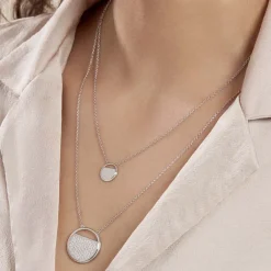 Collier Laetizia Clara Argent Blanc Oxyde De Zirconium