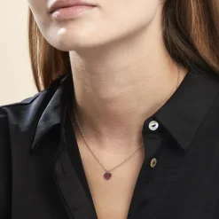 Collier Lara Argent Blanc