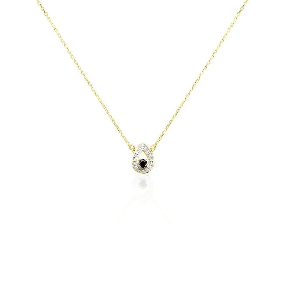 Collier Lareyna Or Bicolore Saphir