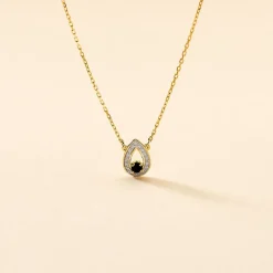 Collier Lareyna Or Bicolore Saphir