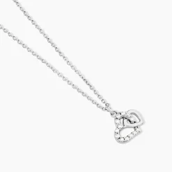 Collier Laugane Argent Blanc Oxyde De Zirconium