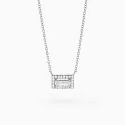 Collier Laurine Argent Blanc Oxyde De Zirconium