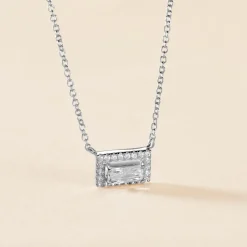 Collier Laurine Argent Blanc Oxyde De Zirconium