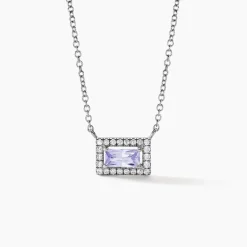 Collier Laurine Argent Blanc Oxyde De Zirconium