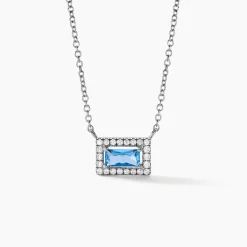 Collier Laurine Argent Blanc Oxyde De Zirconium