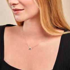 Collier Laurine Argent Blanc Oxyde De Zirconium