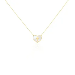 Collier Lawrie Or Jaune Nacre