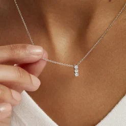 Collier Leala Argent Blanc Oxyde De Zirconium